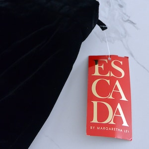 SALE! Escada Black Skirt - UNUSED - Margaretha Ley, Orig Tag, European Size 38, Velvet, Great Gift - Vintage - Rare, Fabulous!