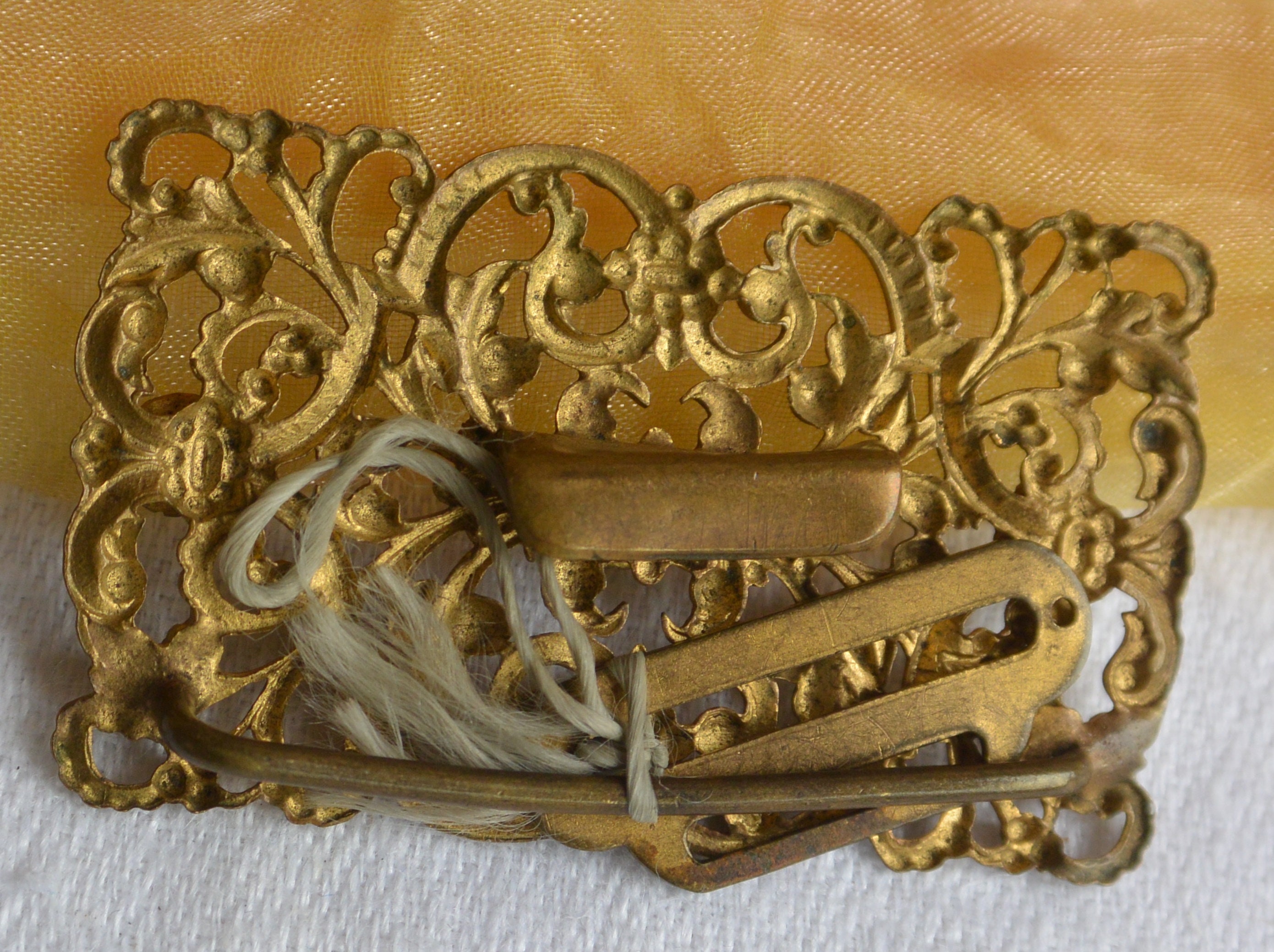 Vintage Art Deco Belt Buckle Set Pair Multicolor Glass Gold Tone Retro Art Deco Belt Buckle Vintage - Etsy main image 2