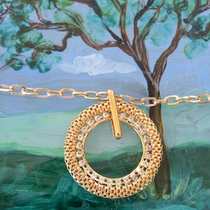 Nolan Miller Pendant Necklace: UNUSED - Signed, Glamour Collection,  Glam Crystals, Toggle Closure, Vintage, SALE!