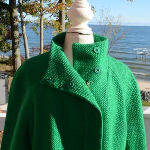 SALE! Talbots Coat - UNUSED- Elegant Shape/Green Wool, US Size 14, Orig Tag, Retail Price 269, Great Gift - Vintage- Rare, Fabulous!
