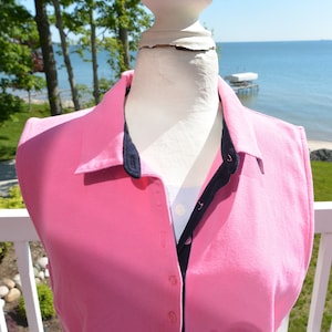 Vintage Talbots Cotton Dress - UNUSED - Pink Sleeveless Casual (US Size XL)