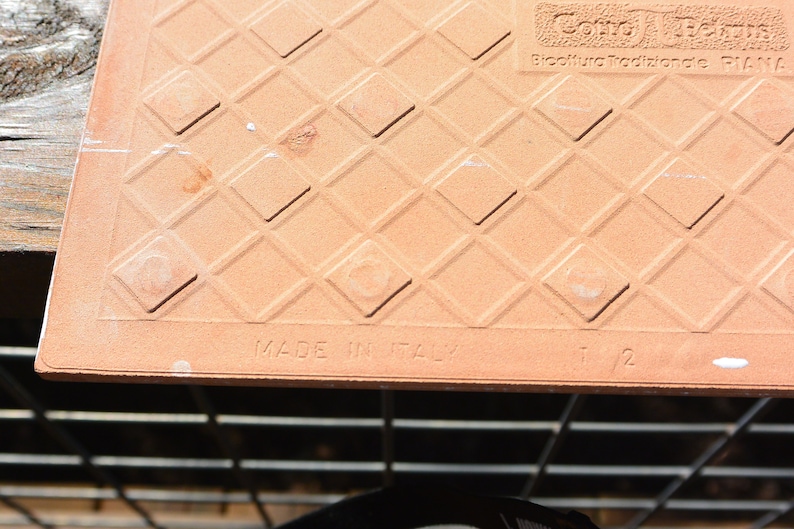 48 HR SALE Italy Decor Tile Rare Fabulous! Large SockGreenery 12x8 Inches -Vintage Blue Edge