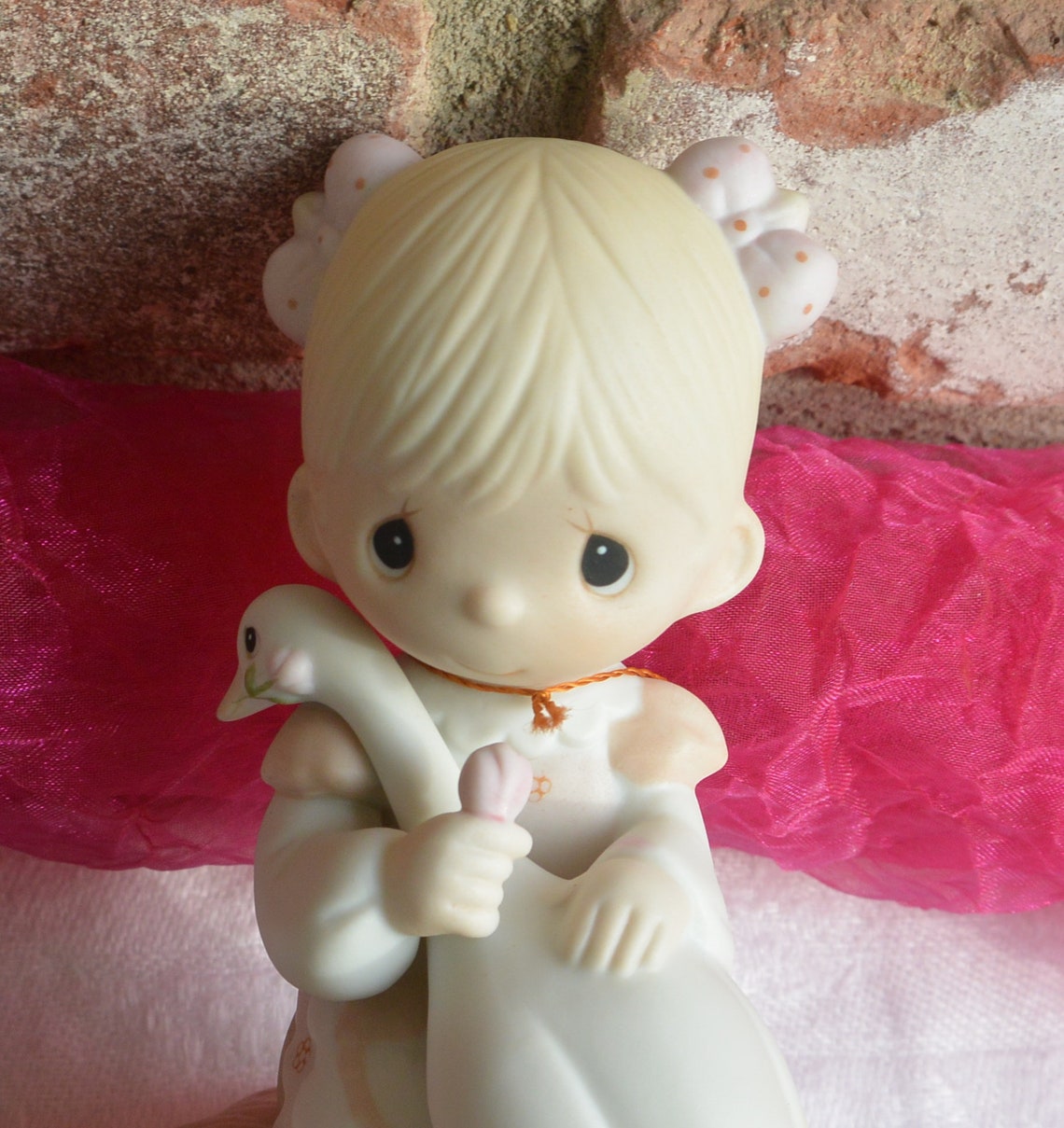48 HR SALE Precious Moments UNUSED Girl Hugging Goose Etsy