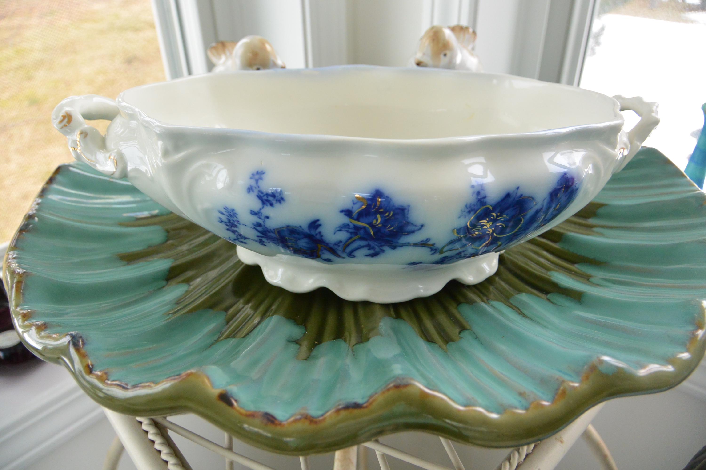 SALE! Johnson Brothers Handled Serving Bowl - Neapolitan