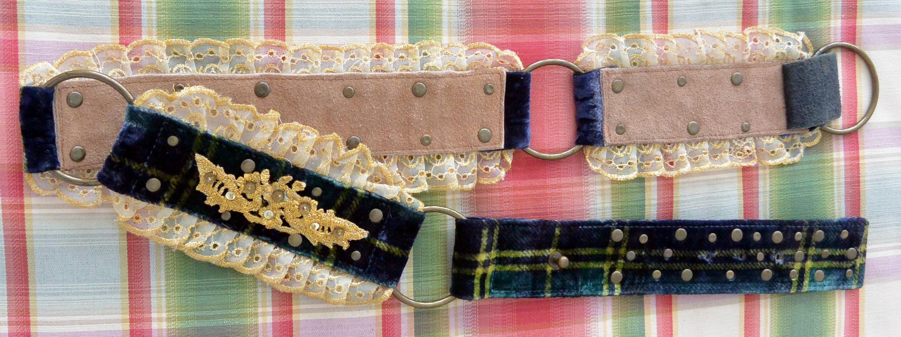 Betsy Johnson velvet belt Betsey Johnson Velvet Belt: UNUSED, Embroidered Lace  main image 3