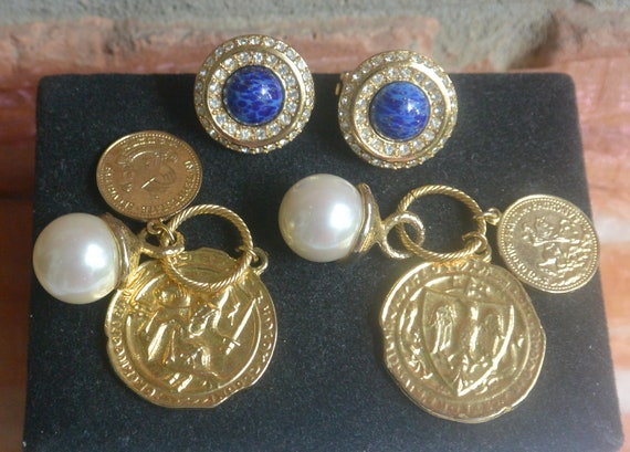SALDI Henkel Grosse For Dior orecchini firmati Couture due stili perle lapislazzuli monete ottimo regalo vintage molto rari eccezionali Etsy Italia