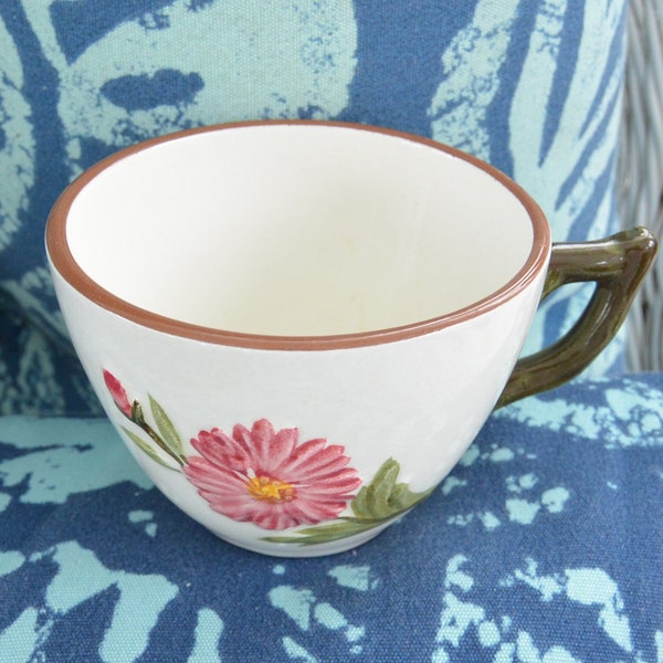 SALE! Stangl Pink Cosmos Cup - Hand Painted, Oven Proof, US, Holds 8 Oz, Great Gift - Vintage - Rare, Fabulous!