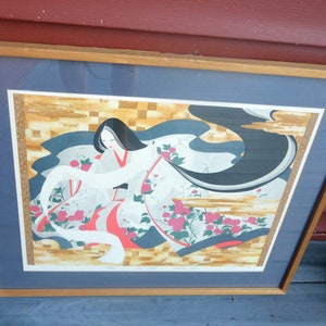 VERKAUF! Miharu Lane Lithographie, gerahmt - signiert / nummeriert, Liebesbrief, Bekannter Künstler, tolles Geschenk - Vintage - Selten, Fabelhaft!