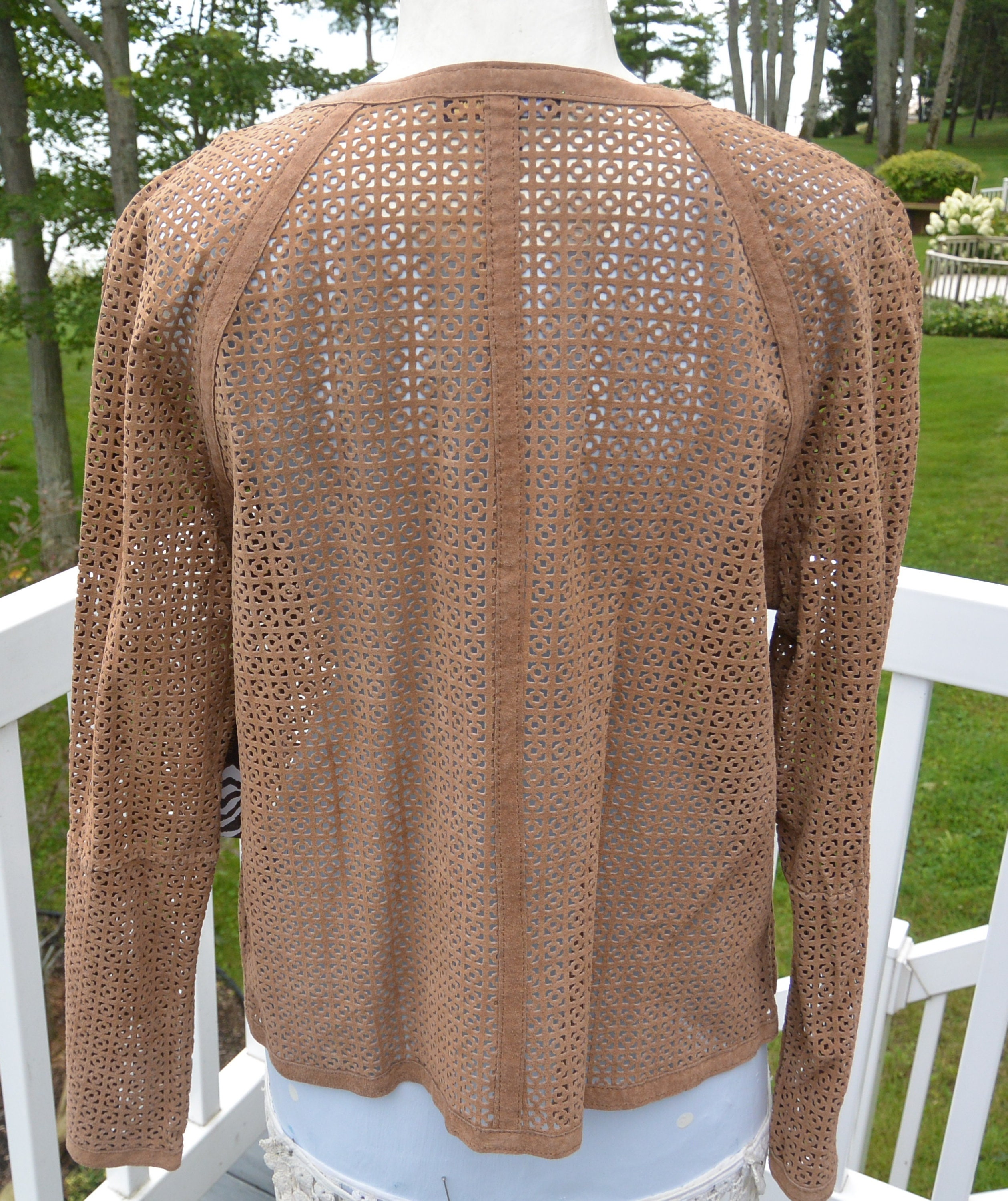 SALE! Dana Buchman Jacket - UNUSED - Open Brown Leather, All