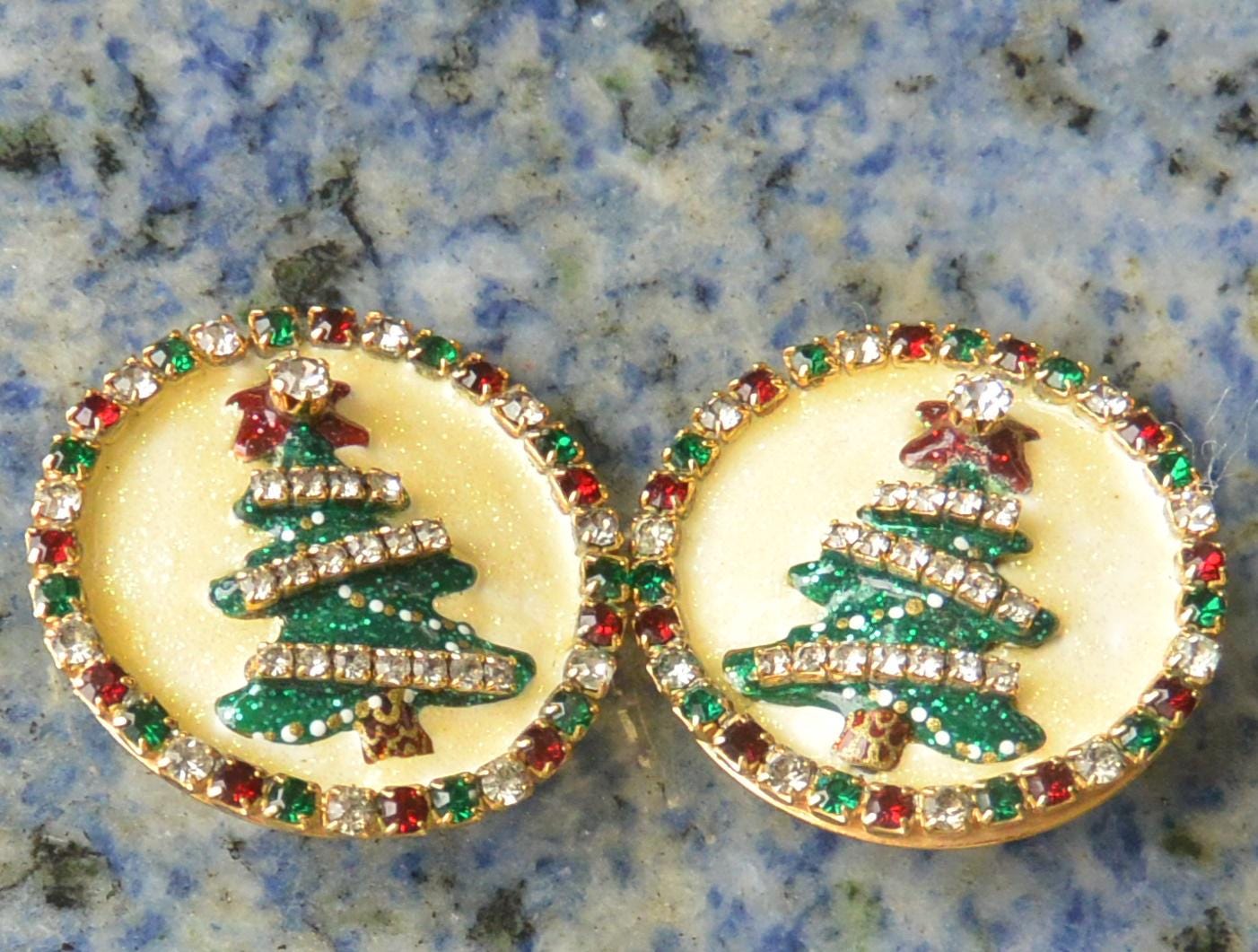 Lunch at the Ritz Christmas Earrings - Etsy