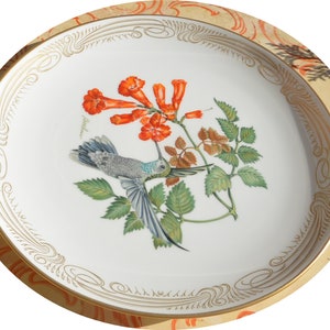 SALE! Lenox Boehm Hummingbird Plate- UNUSED- Bone China, 24K Gold Rim, Box, Great Gift - Vintage - Rare, Fabulous!
