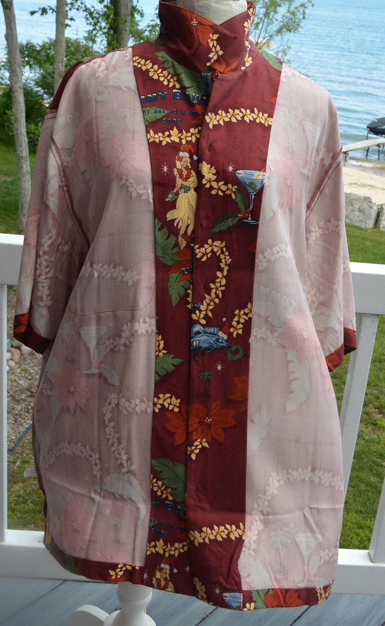 Tommy Bahama Silk Camp Shirt: UNUSEDE, Tag, Happy Hula Days, Men's L Vintage, SALE! image 14
