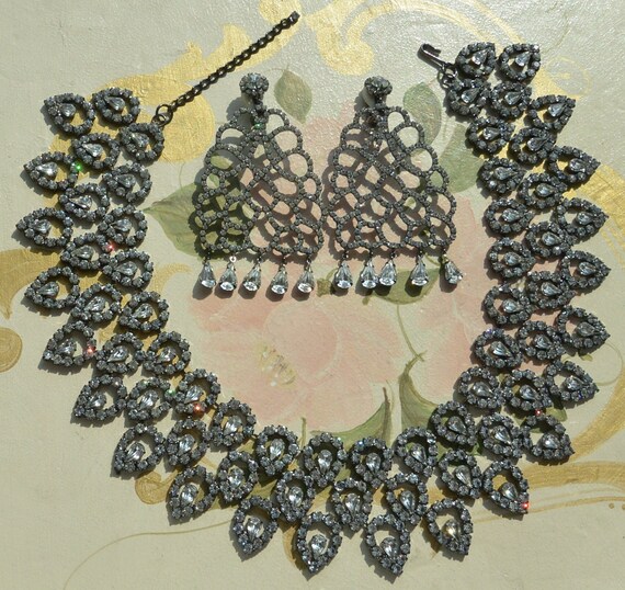 Sale! KJL Diamante Necklace/Earrings Set - UNUSED… - image 4