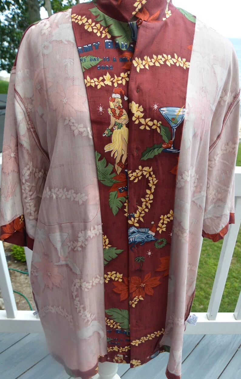 Tommy Bahama Silk Camp Shirt: UNUSEDE, Tag, Happy Hula Days, Men's L Vintage, SALE! image 10