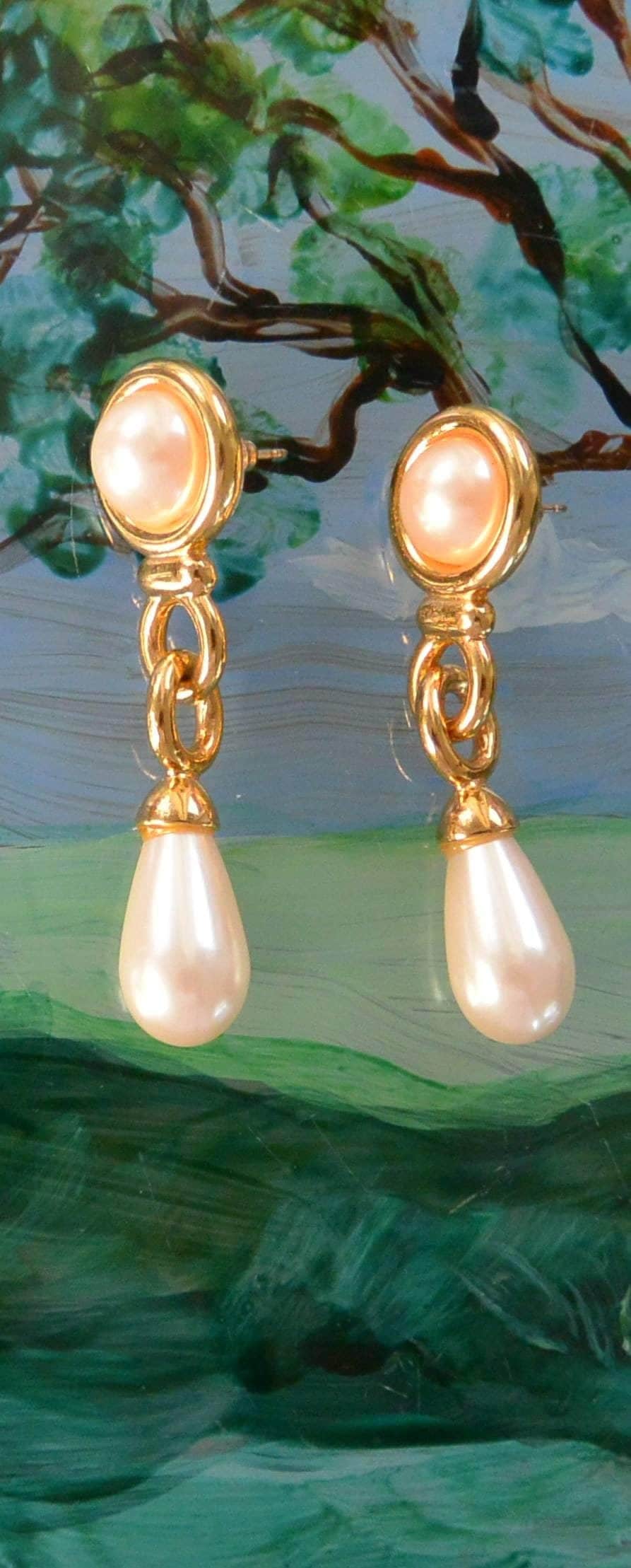 Givenchy Pearl Earrings - Etsy