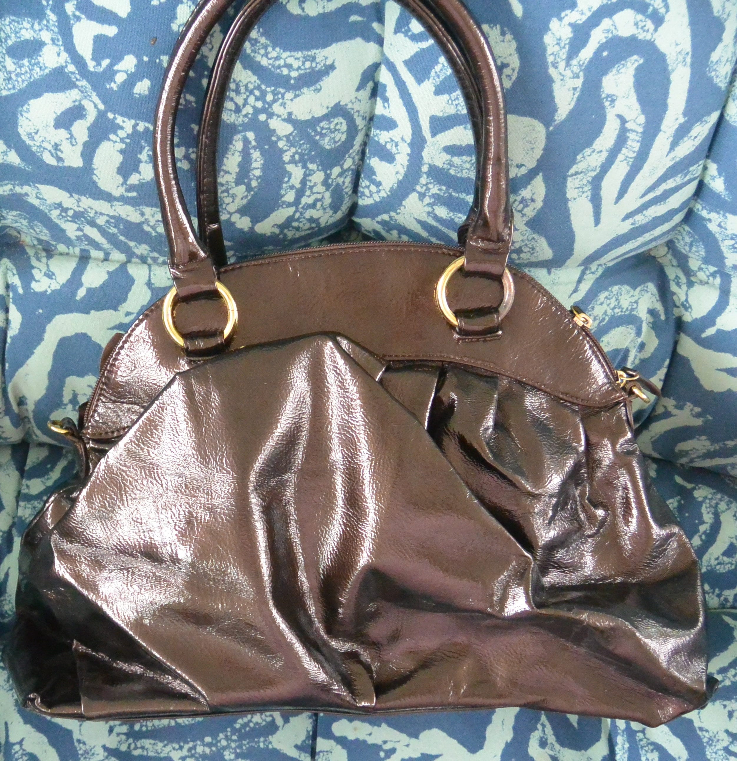 Big buddha satchel with floral printed purse hotsell