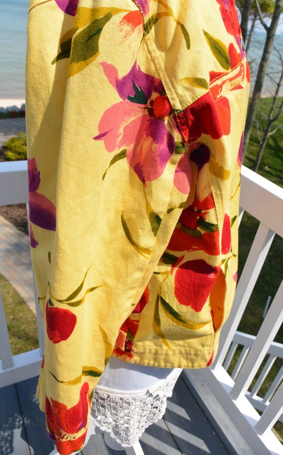 SALE! Chico's Woman's Jacket - Yellow/Red Floral,… - image 10