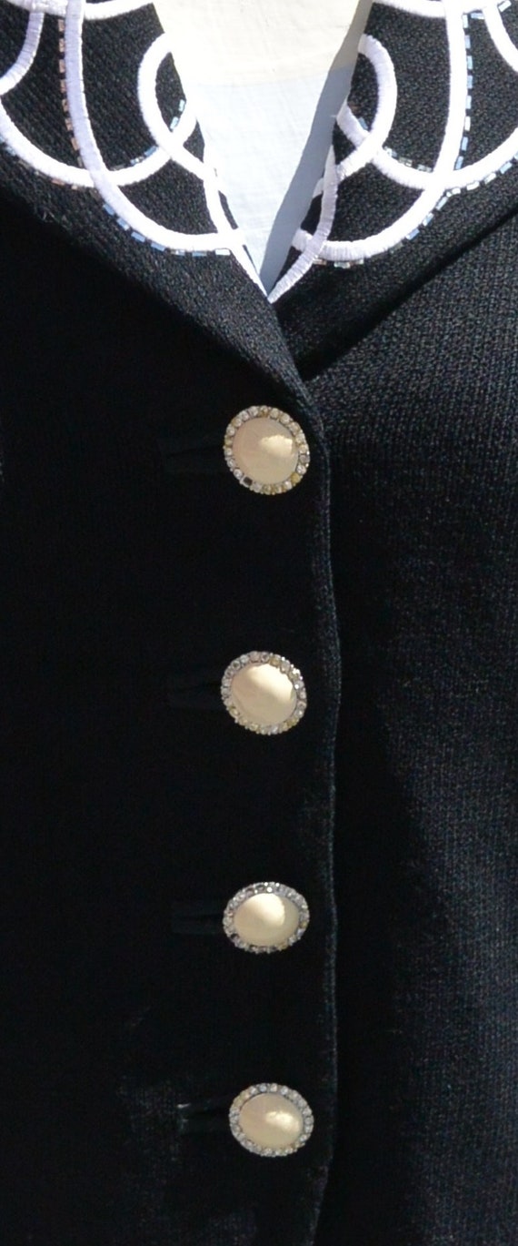 St John Jacket - UNUSED - Evening Knit, Marie Gray, White Collar