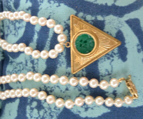 SALE! Miriam Haskell Art Deco Pendant/Monet Pearl… - image 8