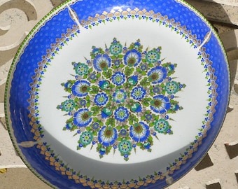 SALE! Email Studio Steinbock Bowl- Hallmarked,  Austria, Hand Made Enamelware, 24K Gold, Great Gift - Vintage - Retired, Fabulous!