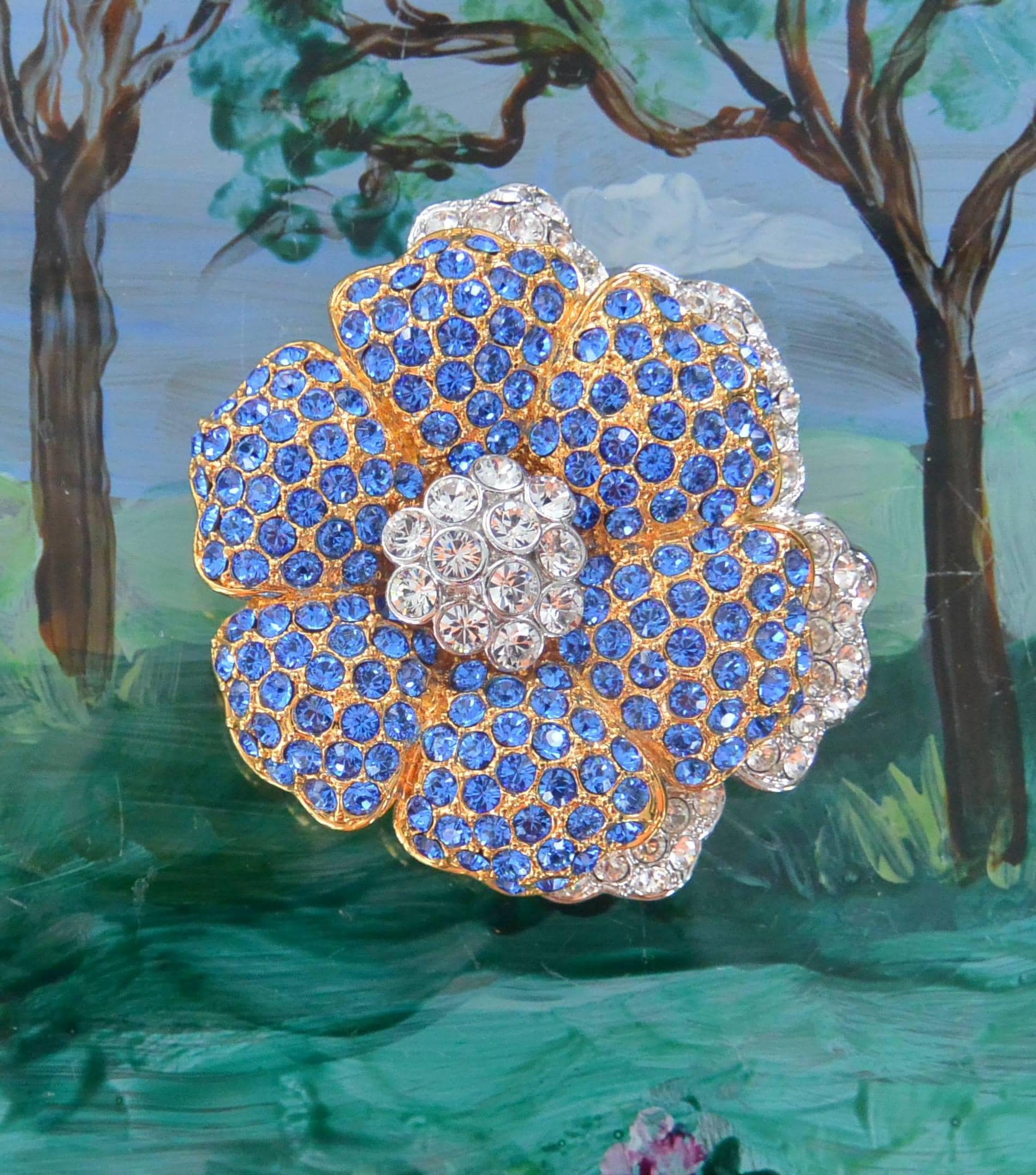 Camrose & Kross Floral Brooch - UNUSED - Signed, J Kennedy, Grand