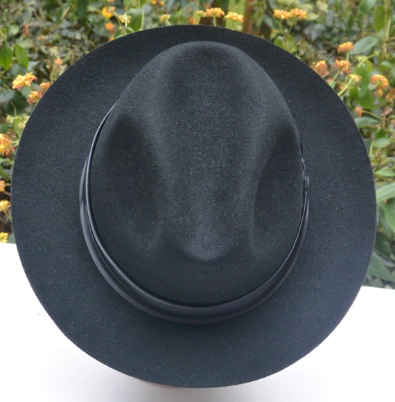 SALE! Italy Fedora Hat - UNUSED - Black, Felted W… - image 5