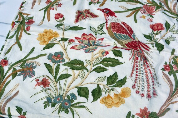 48 Hr Sale Pottery Barn Pillow Case Bird Flowers Colorful Etsy