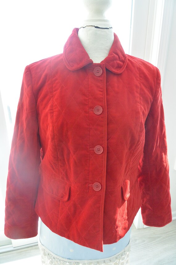 SALE! Talbots Quilted Jacket - UNUSED- Elegant Red