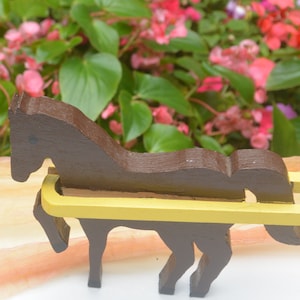 セール！アーミッシュ木製馬車 - 手彫り、手描き、19インチ、ギフトに最適 - ビンテージ - 非常に希少、素晴らしい！