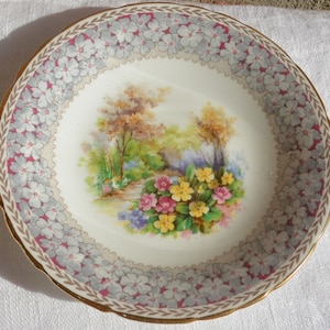 Vintage H&M Sutherland Bone China Bowl: Woodland Dell Floral Design