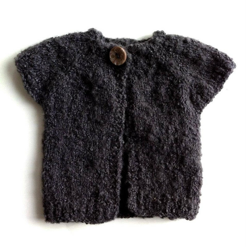 Hand knitted sweater for baby soft and curly