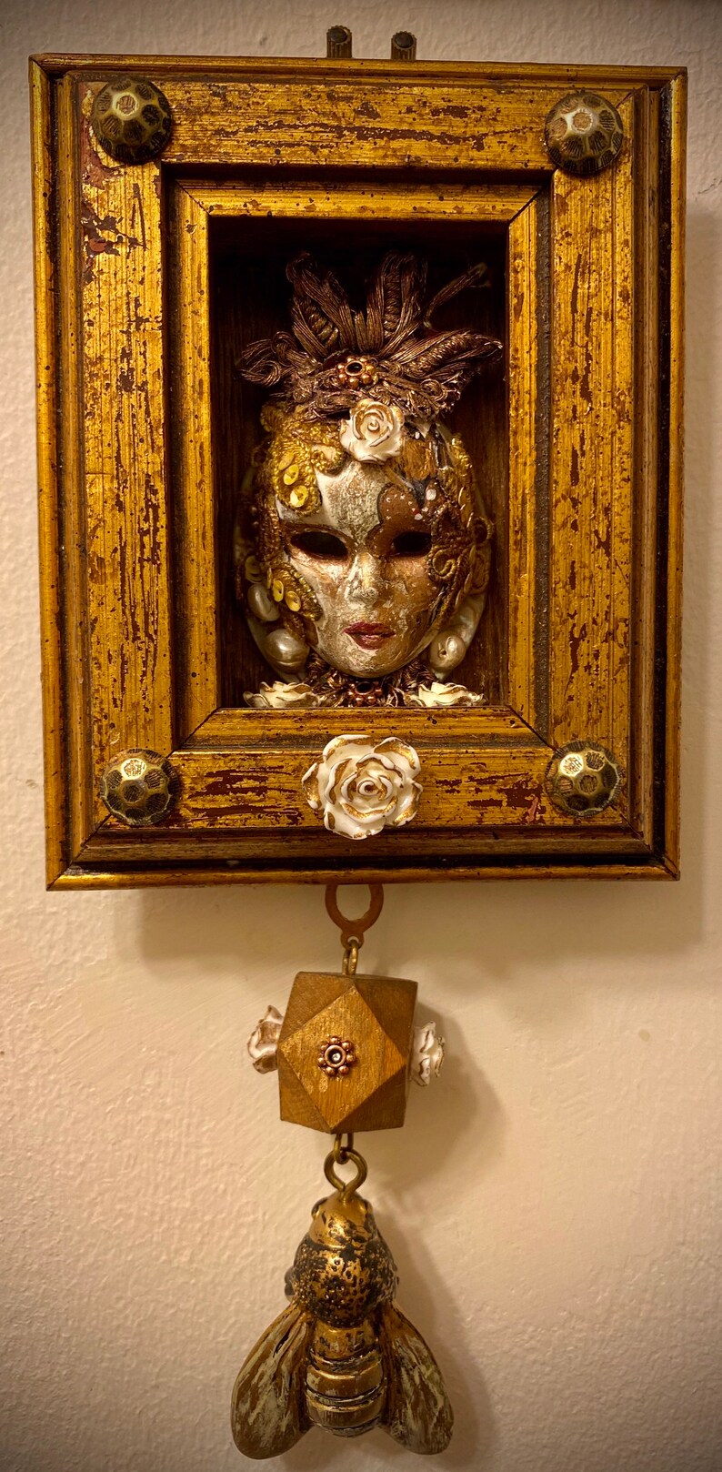 Livia Martin Design Mixed media Home decor Queen Bee Assemblage Art