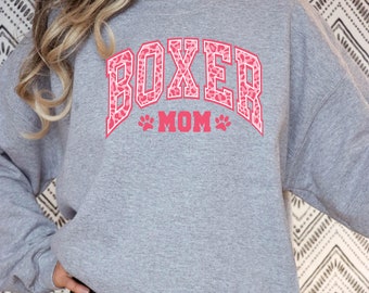 Boxer Mom Leopard Sweatshirt