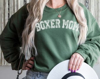 Varsity Boxer Mom Sweatshirt