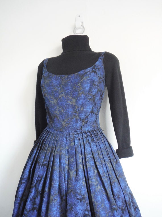 50s Navy Blue dress with Shrugjacket