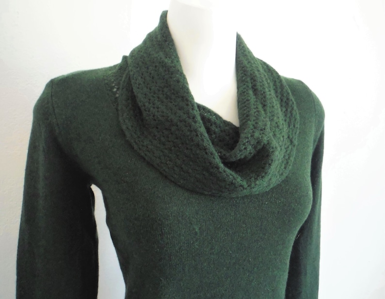 Pine Green Shawl Collar Cashmere Sweater