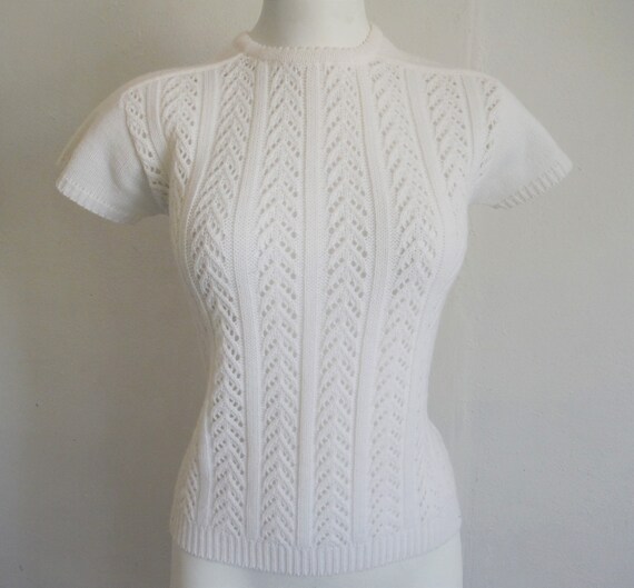1950s Cream Lace Sweater