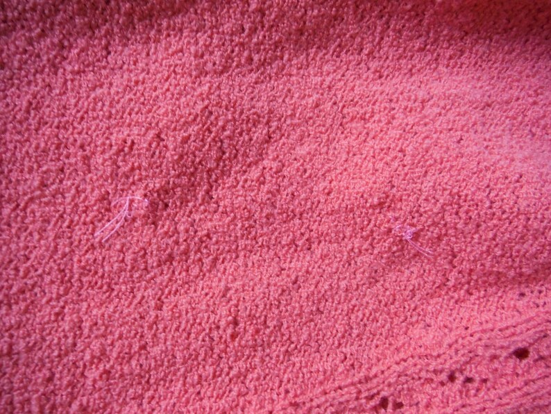 1950s Coral Pink Wool Sweater Dress