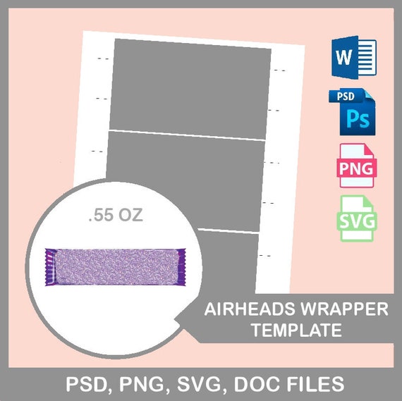 Download Airheads Template Blank Template Psd Png Microsoft Word Doc Formats 8 5x11 Sheet Custom Airheads Wrapper Airheads Label Airheads By Nicole Reyes Design Catch My Party