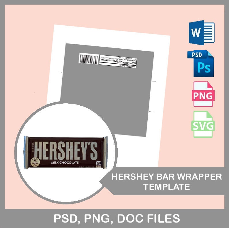 Hershey Bar Wrapper Template, Blank template, PSD, PNG, Microsoft Wor…