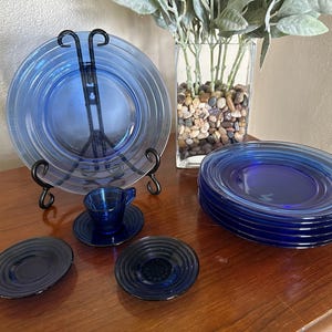 Cobalt Blue Plates and cup