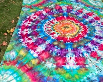 Tie Dyed Tapestry Big! 78x94 Colorful Wall Hanging