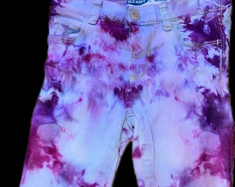 Super Cute Tie Dyed Baby Jeans. Upcycled Old Navy Kids Jeans 12-M