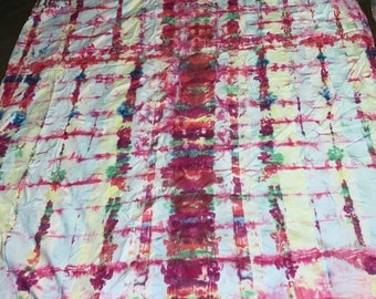 Duvet Cover. Tie Dyed Twin Duvet Cover. Upcycled