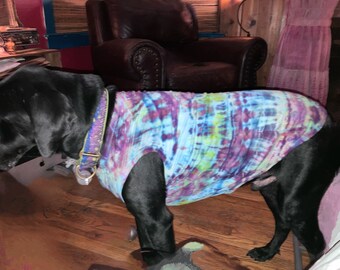 Tie Dyed Dog Shirt XXXL Big Dog Clothes