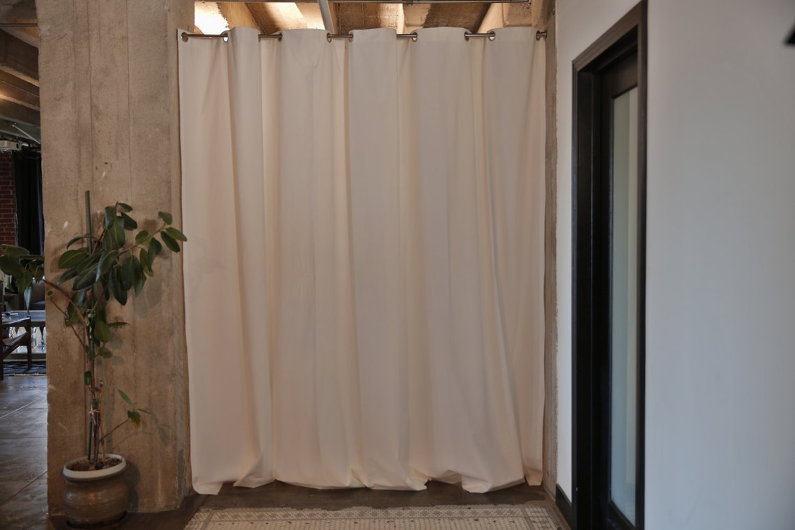Muslin Tension Rod Room Divider Kit For Rooms 8ft to 9ft Etsy