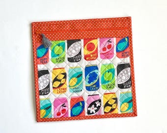 Soda Can Vinyl Project Bag for Cross-Stitch Pouch, Embroidery Organization Bag