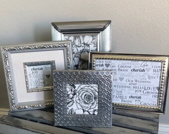 vintage frame set silver
