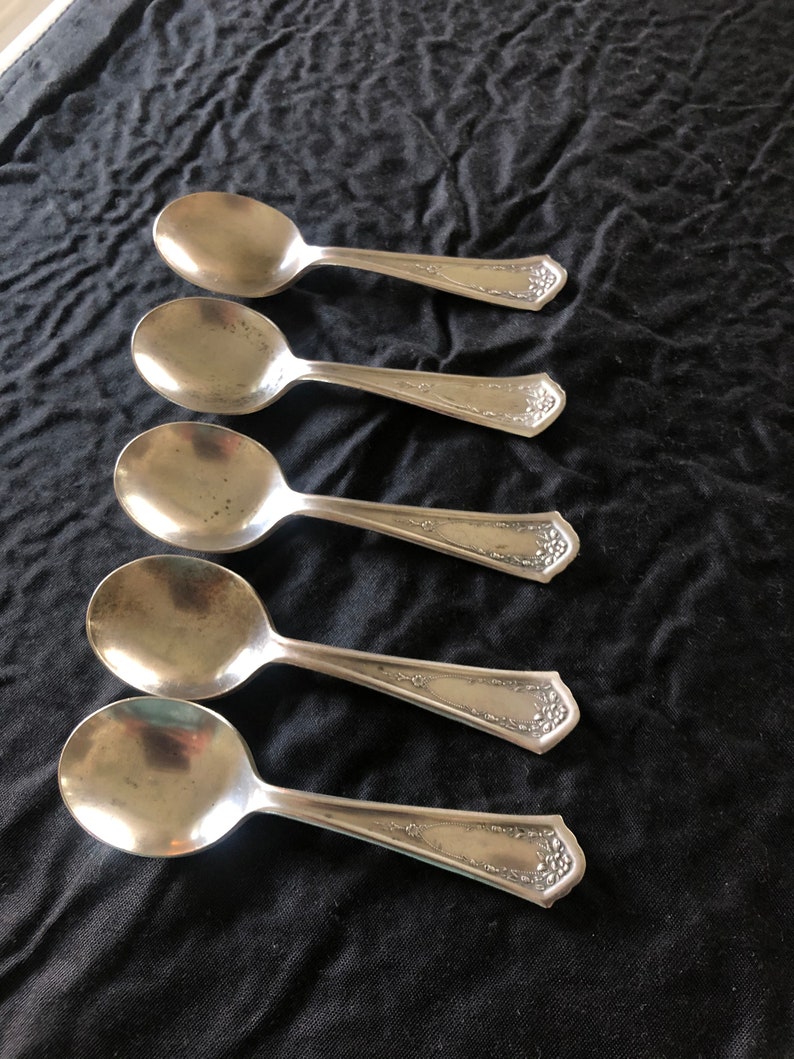 Silver Plate Spoons Bride Silver Plate Spoon Set 1920s Set of Etsy