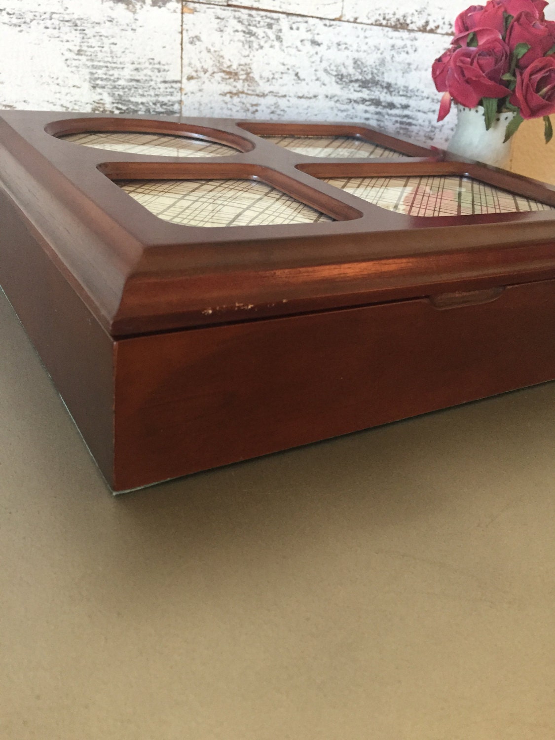 Wood Jewelry Box Photo Collage Jewelry Box Vintage Jewelry Etsy